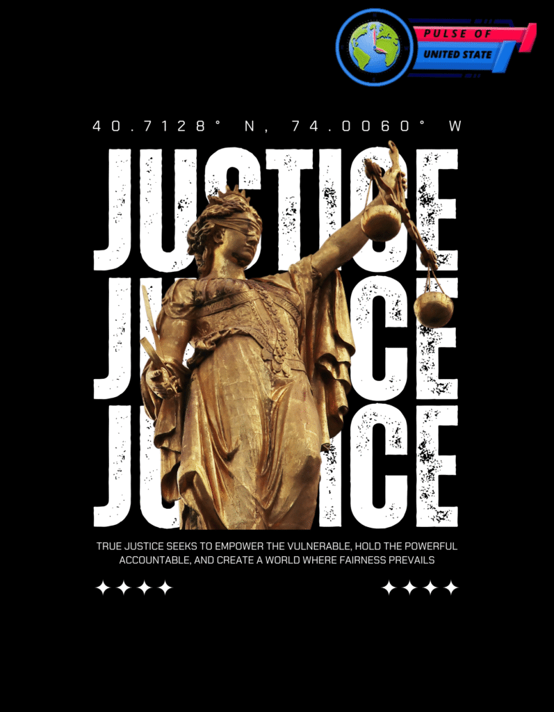 Black and White Justice Streetwear T-Shirt